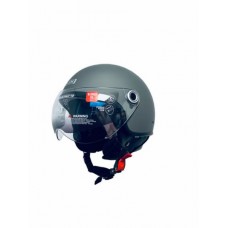 Helm demi-jet XL 61/62 mat titanium lem roger