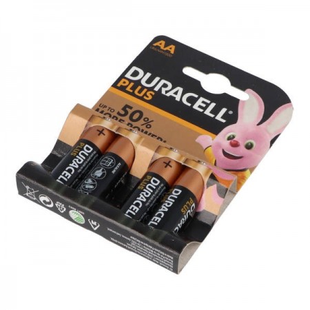 Batterij 1,5v AA Duracell 4 stuks