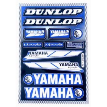 Stickerset sponsor dunlop/max air/yamaha univ blauw falko 982035 11-delig