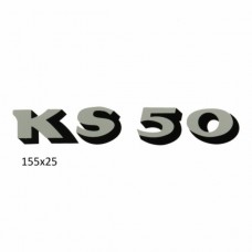 Sticker zijscherm ks50 grijs/zwart